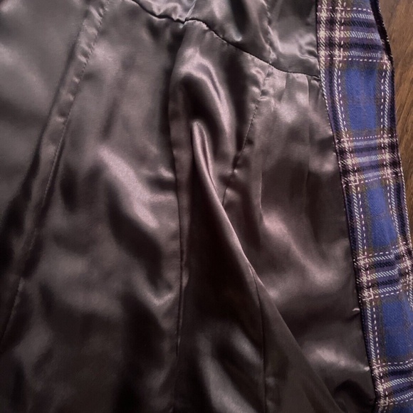 Ezekiel Blue Women’s Plaid Coat With Faux Fur Coat Size S - Picture 8 of 9